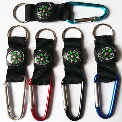 Belt Clip Compass Keychain