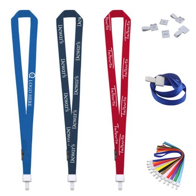 0.6 Inch Lanyards W/ Clip