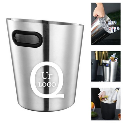 Stainless Steel Oblique Mouth Ice Bucket