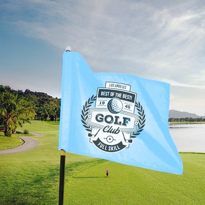 Full Color Golf Pin Flag - Double Sided