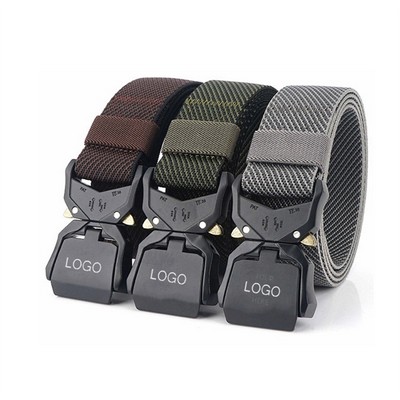 Adjustable military style nylon belt