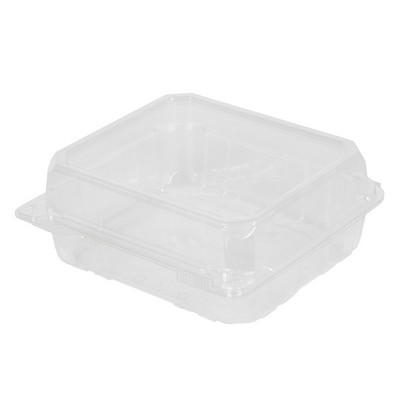 8 x 8 x 3 PET Plastic Clamshell Box - Clear