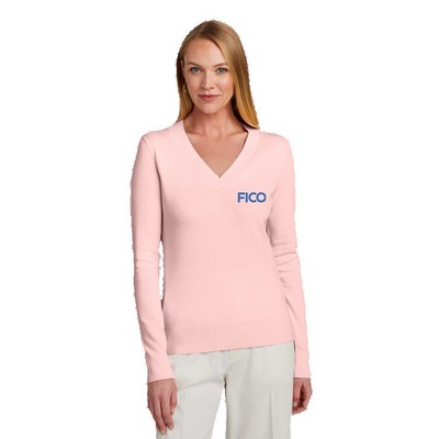 Brooks Brothers® Women's Cotton Stretch V-Neck Sweater