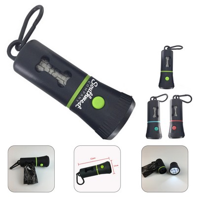 Waste Dispenser with LED Flashlight