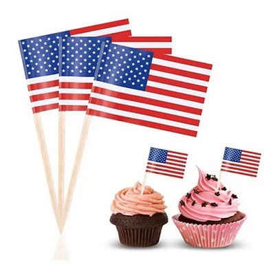 American Flag Cupcake Topper Decoration for Festive Events