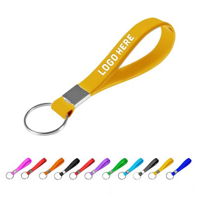 Colorfilled Silicone Key Chain