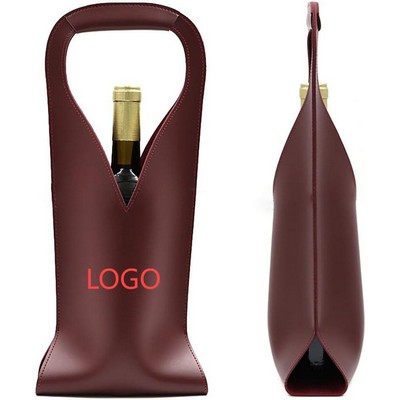 Leather Wine Tote Carrier Bag