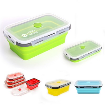 17Oz Foldable Silicone Lunch Box With Lid