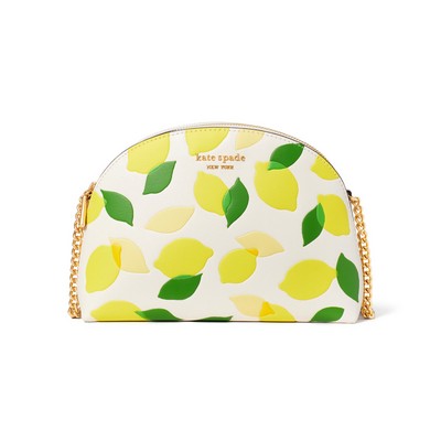 kate spade new york Morgan Lemon Toss Embossed Double Zip Dome Crossbody - Parchment Multi