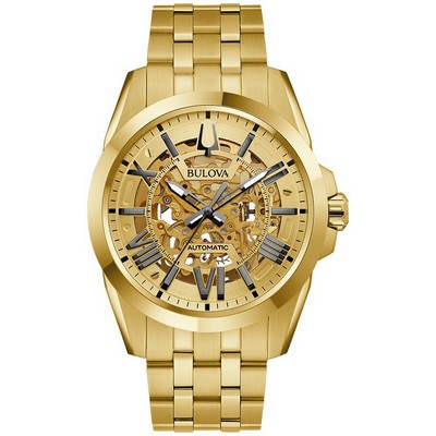 Bulova Watches Men's Sutton Automatic Watch, Gold-Tone