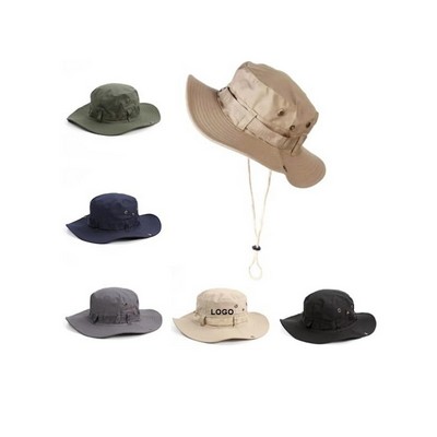 Men Fishing Wide Brim Neck Flap Cover Sun Hat