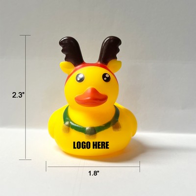 2" Christmas Reindeer Rubber Ducks