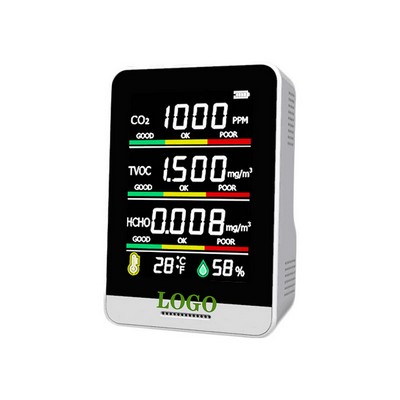 5-In-1 Smart Air Quality Monitor With Color Led Display