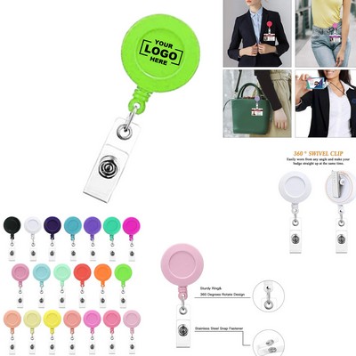 Retractable Badge Holder with 360 Degree Swivel Clip for Office