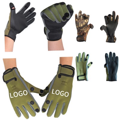 Reversible Three-Finger Fishing Gloves