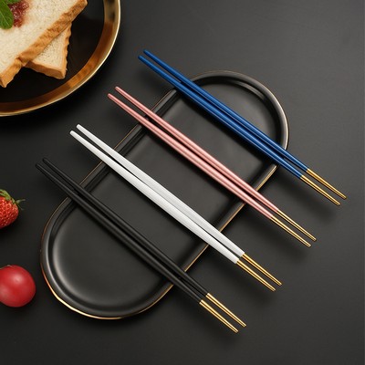 Metal Spiked Chopsticks with Laser Logo