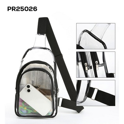 Clear PVC Crossbody Sling Bag Backpack