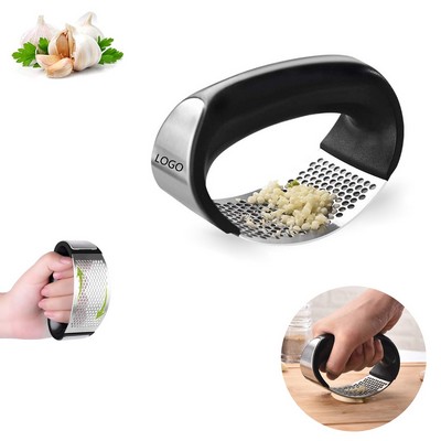 Rocking Press Stainless Steel Garlic Mincer Crusher