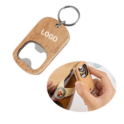 Wooden Keychain Bottle Opener