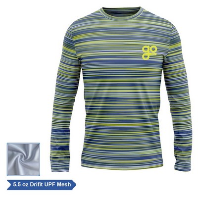 Sublimation Long Sleeve Performance T-Shirt - UPF DriFit Mesh - Men Women Kids