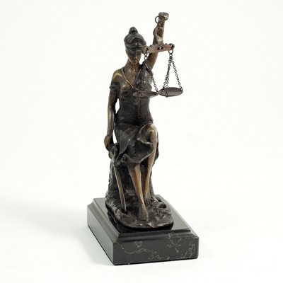 Seated Lady Justice Sculpture