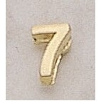 7 (numeral) Marken Design Cast Lapel Pin (3/8")