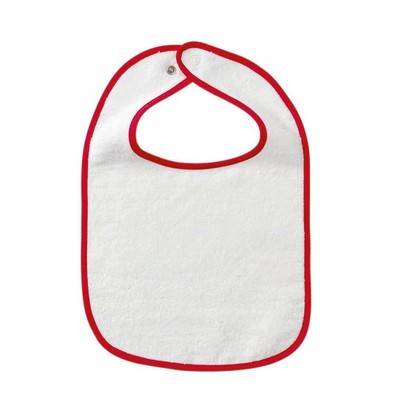 Rabbit Skins Infant Velcro® Contrast Trim Terry Cloth Bib