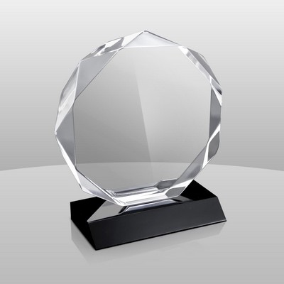 Diamond Facet Award w/Custom Base (6"x5"x2")