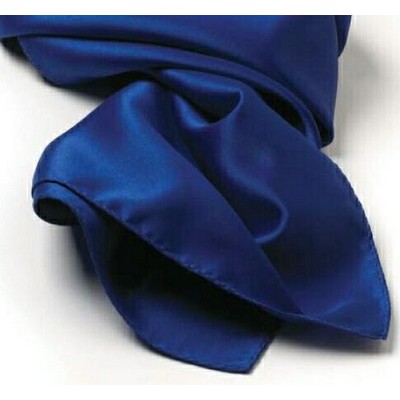 Royal Blue Polyester Satin Scarf - 8"x45"