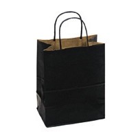 100% Recycled Tinted Tan Kraft Paper Shopping Bag 5 1/2"x3 1/4"x8 3/8"