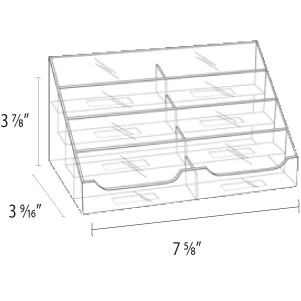 4 Tier 8 Slot Business Card Holder