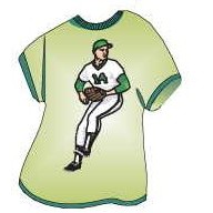 Baseball Player T-Shirt Lapel Pin