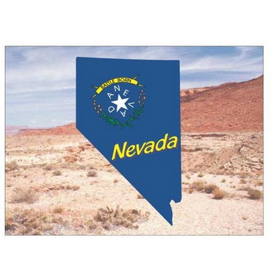 Nevada Battle Born Rectangle Badge w/ Bar Pin (2 1/2"x3 1/2")