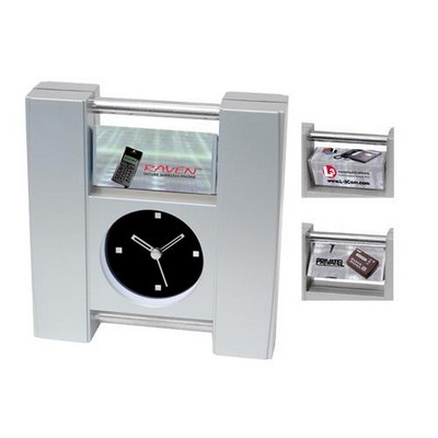 Rotating Ad Desk Clock