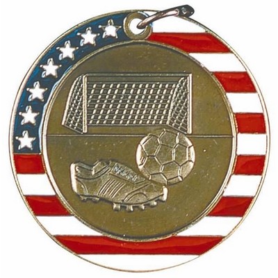 Medals, "Soccer" - 2" Stars & Stripes