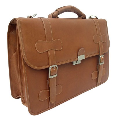 XXL Flap-Over Portfolio Briefcases w/Adjustable Shoulder Strap