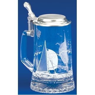 Glass Sailing Stein Mug