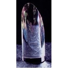 Optical Crystal Rainbow Slant Cylinder Award (3 3/8"x1 3/8")