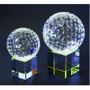 Large Crystal Golf Ball Award Set