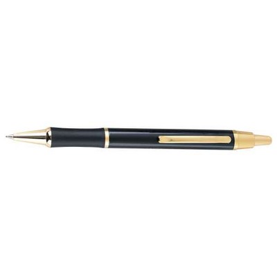 Black Click Pen w/Gold Trim