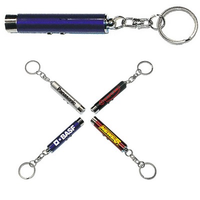 Blue 2-In-1 Laser Pointer LED Flashlight Key Chain