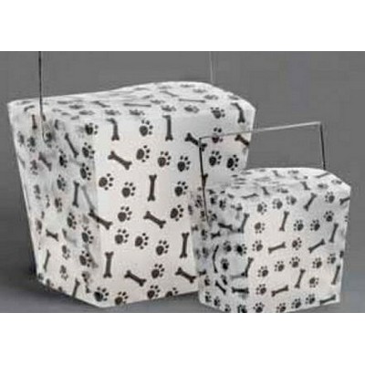 Paw Pattern PVC Plastic Candy Take Out Pail (4"x3 1/2"x4")