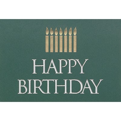 Happy Birthday Candles Everyday Business Note Card (3 1/2"x5")