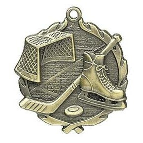 Medal, "Hockey" - 1-3/4" Wreath Edging