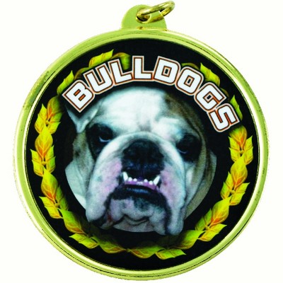 2¼" TM Series Academic Medal w/Bulldog Mascot Mylar Insert