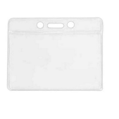 Clear Vinyl Horizontal Badge Holder (4"x3"x0.04")