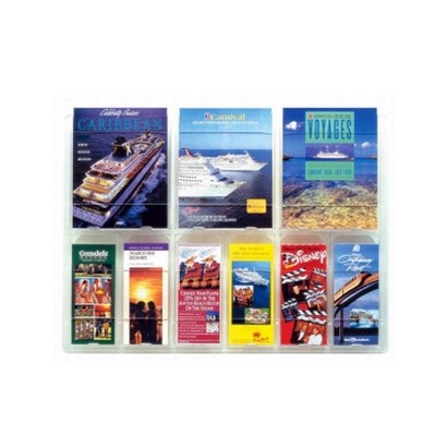 Acrylic Wall Mounted Brochure Rack (26 1/2'' x 19'')