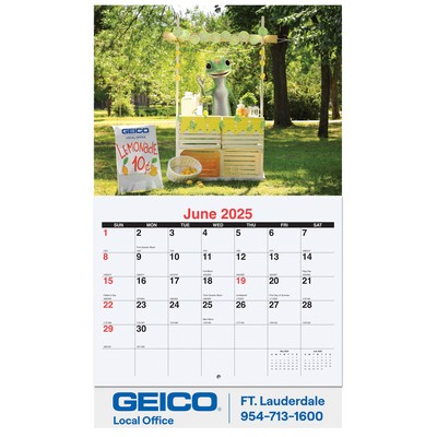 Custom 13 Photo Wall Calendar w/Stapled Bound (10 5/8"x18¼")