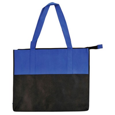 2 Tone Polypropylene Zippered Tote Bag