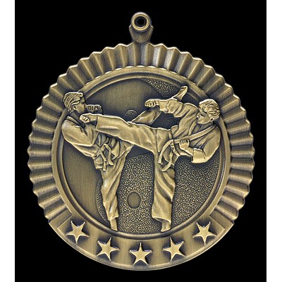 Medal, "Karate - Male" Star - 2 3/4" Dia.